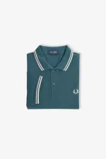 Fred Perry M3600 Men’s Shirt Petrol Blue Light Mint | IKGOV1592