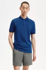 Fred Perry M3600 Men’s Shirt Shaded Cobalt Navy Navy | ORVAQ2497