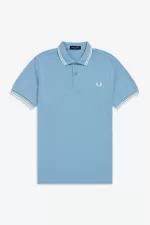 Fred Perry M3600 Men’s Shirt Sky Blue Snow White | TDYCR7365