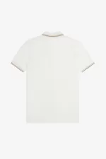 Fred Perry M3600 Men’s Shirt Snow White Oatmeal Green | FERGX5814