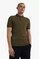 Fred Perry M3600 Men’s Shirt Uniform Green Black | MJEKF9341