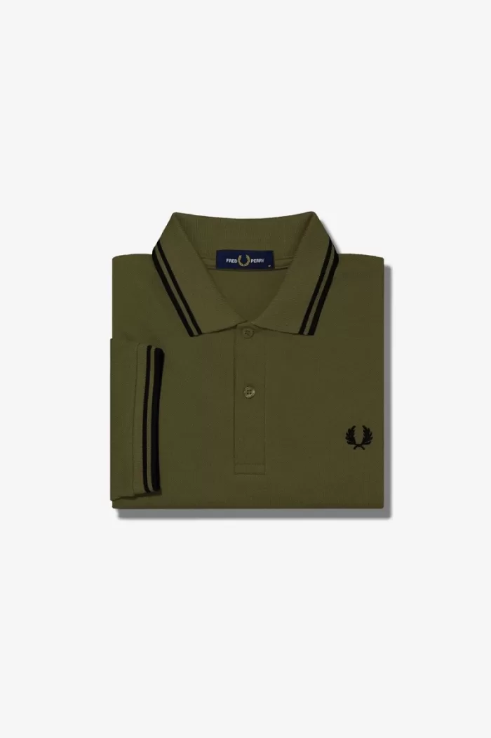 Fred Perry M3600 Men’s Shirt Uniform Green Black | MJEKF9341