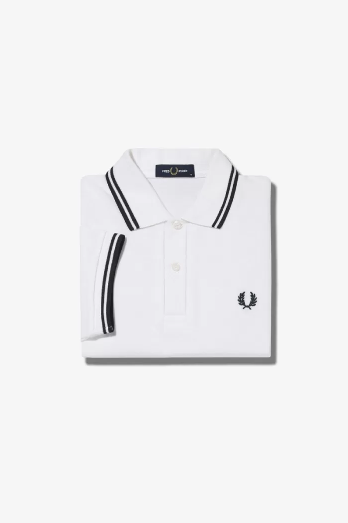 Fred Perry M3600 Men’s Shirt White Black | TWZIS8915