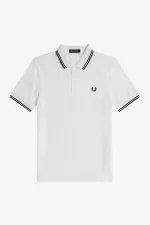 Fred Perry M3600 Men’s Shirt White Black | TWZIS8915