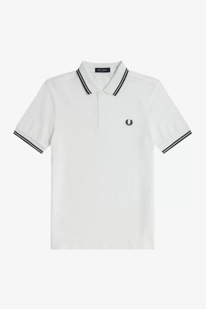 Fred Perry M3600 Men’s Shirt White Black | TWZIS8915