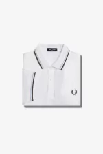 Fred Perry M3600 Men’s Shirt White Light Aqua Field Green | AISQH0238