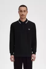 Fred Perry M3636 Men’s Shirt Black Beige Limestone | QIZCF1926