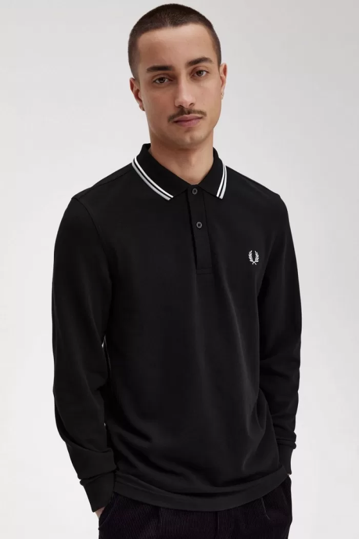 Fred Perry M3636 Men’s Shirt Black Beige Limestone | QIZCF1926