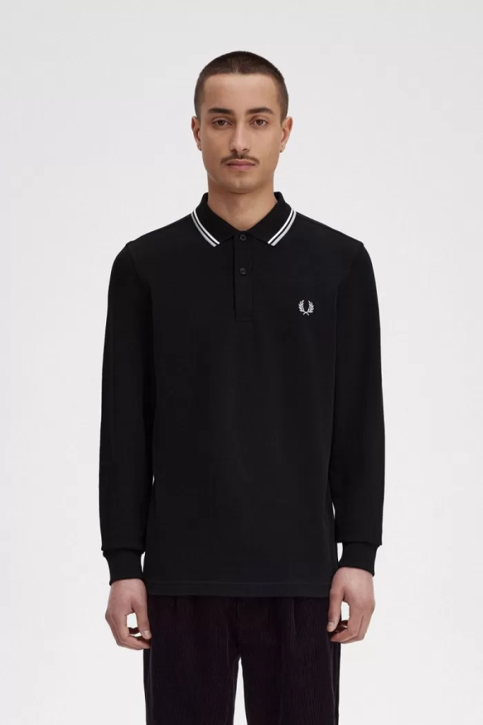 Fred Perry M3636 Men’s Shirt Black Beige Limestone | QIZCF1926