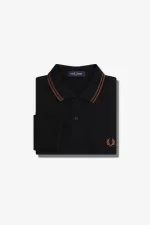 Fred Perry M3636 Men’s Shirt Black Whisky Brown | XLYZM9725