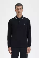 Fred Perry M3636 Men’s Shirt Black White | VGDFE8492