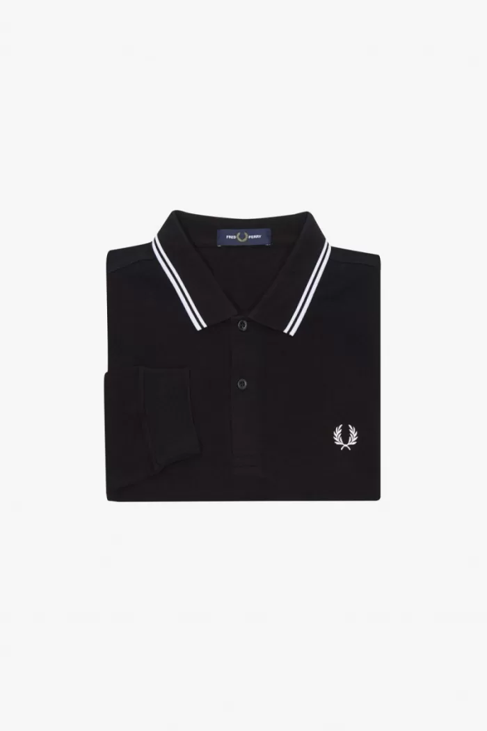 Fred Perry M3636 Men’s Shirt Black White | VGDFE8492