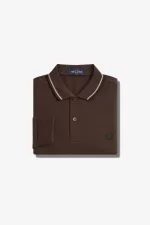 Fred Perry M3636 Men’s Shirt Burnt Tobacco Dark Pink Black | HUTBL0698