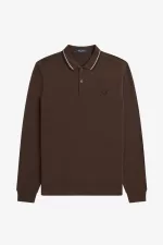 Fred Perry M3636 Men’s Shirt Burnt Tobacco Dark Pink Black | HUTBL0698