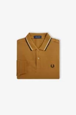 Fred Perry M3636 Men’s Shirt Dark Coffee Oatmeal Black | LFWRQ9416