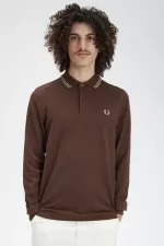 Fred Perry M3636 Men’s Shirt Dark Red Warm Grey | YHMKJ2183