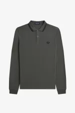 Fred Perry M3636 Men’s Shirt Field Green Black | EVIJR6279