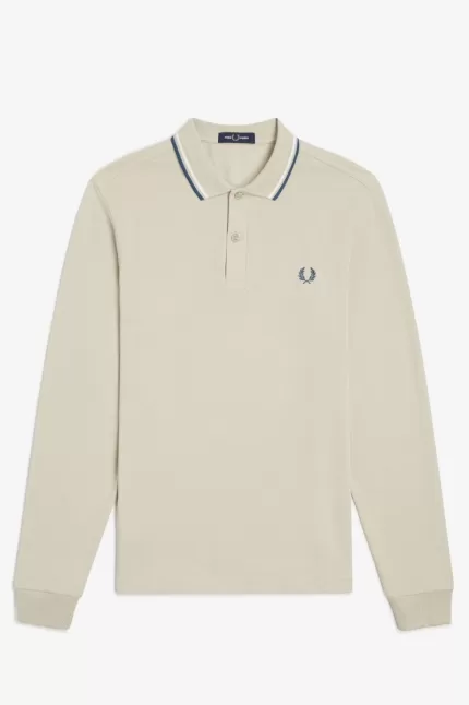 Fred Perry M3636 Men’s Shirt Light Mint Snow White Petrol Blue | PGOAZ8016