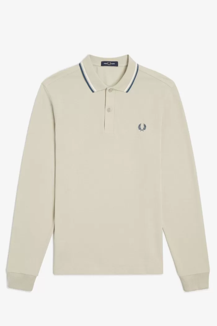 Fred Perry M3636 Men’s Shirt Light Mint Snow White Petrol Blue | PGOAZ8016