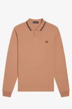 Fred Perry M3636 Men’s Shirt Light Rust French Navy | JGLXP9746