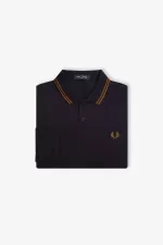 Fred Perry M3636 Men’s Shirt Navy Dark Coffee Dark Coffee | OUBFX8329