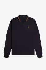 Fred Perry M3636 Men’s Shirt Navy Dark Coffee Dark Coffee | OUBFX8329