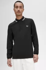 Fred Perry M3636 Men’s Shirt Night Green Snow White | IFDYE4918