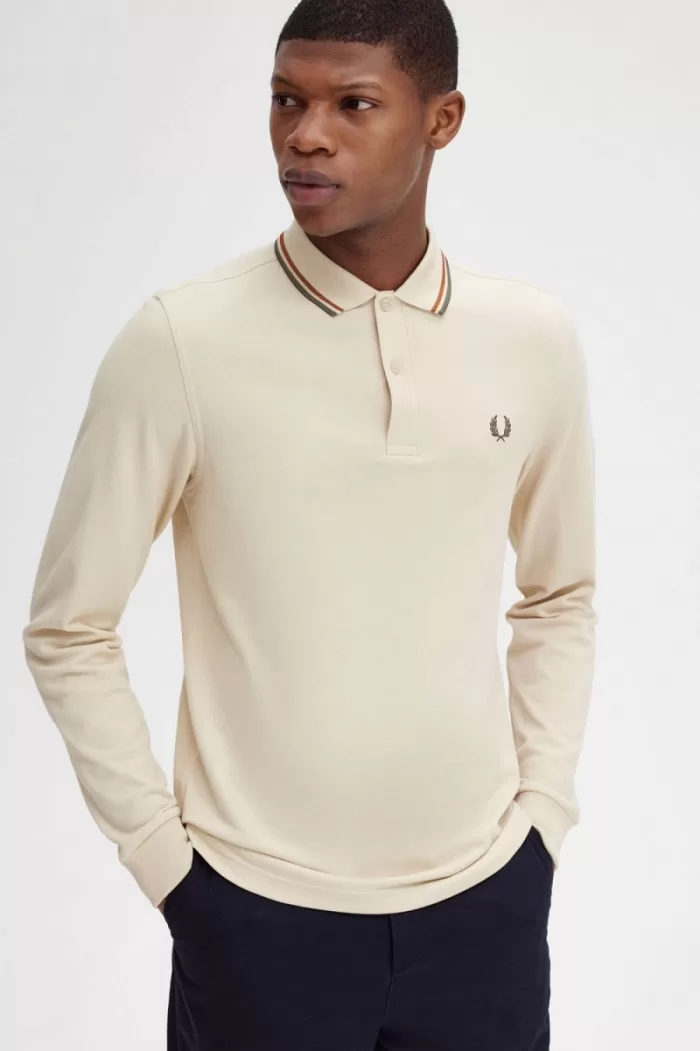 Fred Perry M3636 Men’s Shirt Oatmeal Brown Field Green | LYENF5428