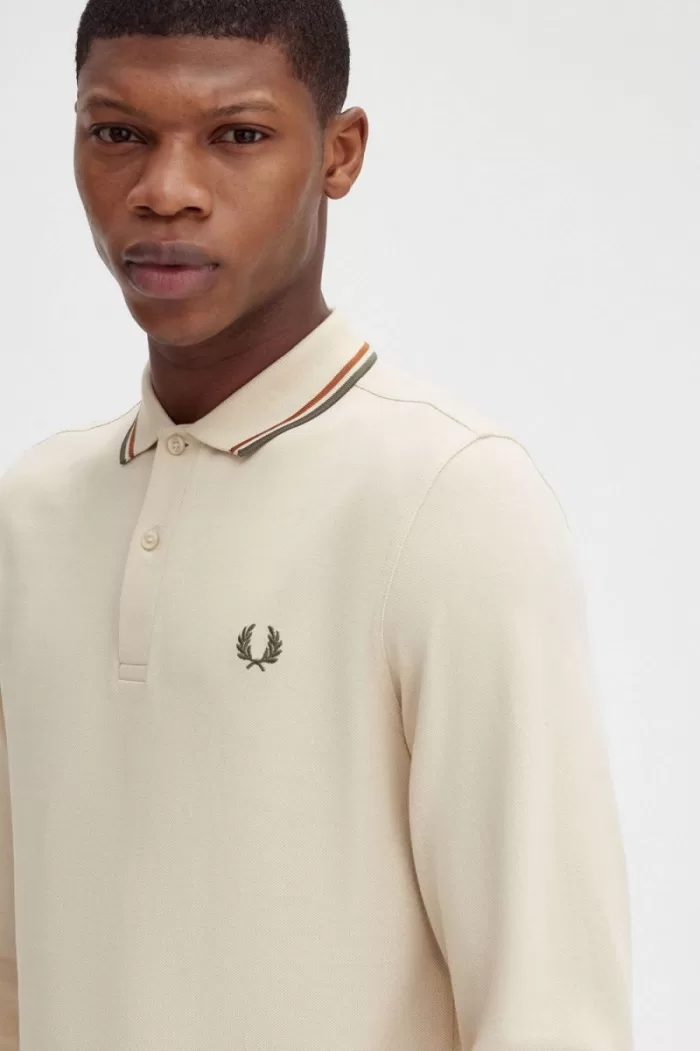 Fred Perry M3636 Men’s Shirt Oatmeal Brown Field Green | LYENF5428