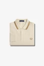 Fred Perry M3636 Men’s Shirt Oatmeal Dark Coffee Dark Coffee | ULHMI1695