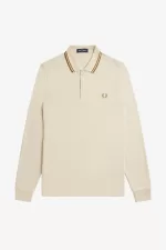 Fred Perry M3636 Men’s Shirt Oatmeal Dark Coffee Dark Coffee | ULHMI1695