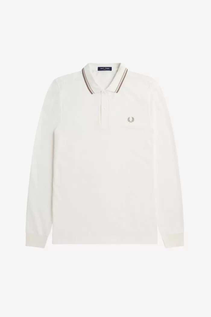 Fred Perry M3636 Men’s Shirt Snow White Oatmeal Green | HEGVF7834