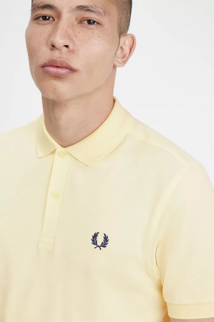 Fred Perry M6000 Men’s Shirt Aqua Cream French Navy | ASRHL7105