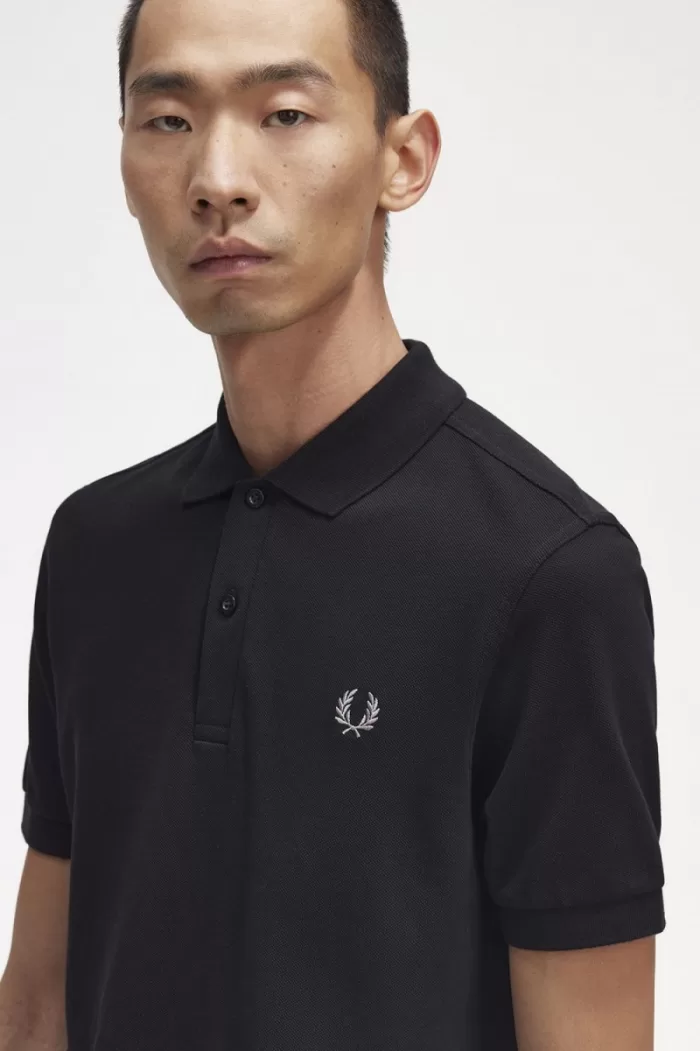 Fred Perry M6000 Men’s Shirt Black Chrome | YODAG5928