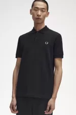 Fred Perry M6000 Men’s Shirt Black Chrome | YODAG5928