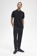 Fred Perry M6000 Men’s Shirt Black Chrome | YODAG5928