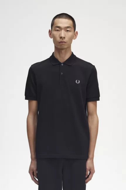 Fred Perry M6000 Men’s Shirt Black Chrome | YODAG5928