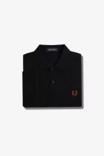 Fred Perry M6000 Men’s Shirt Black Whisky Brown | HBTGJ6520