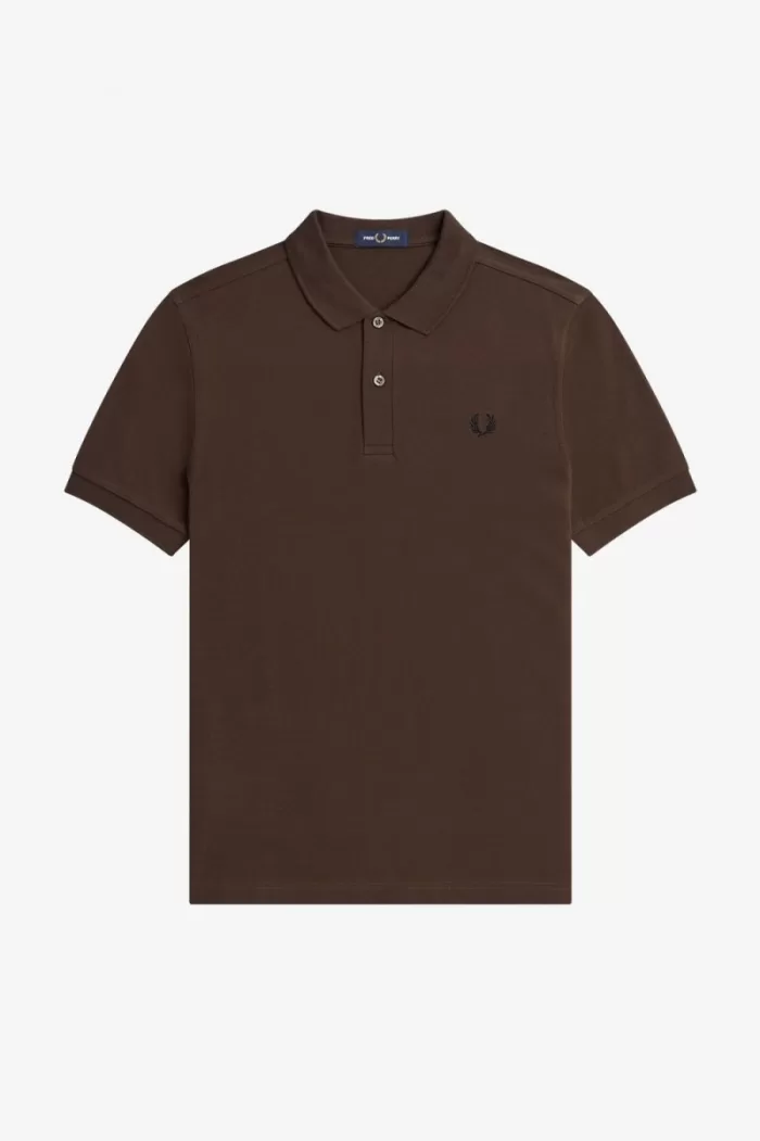 Fred Perry M6000 Men’s Shirt Burnt Tobacco Black | AXCJV7965