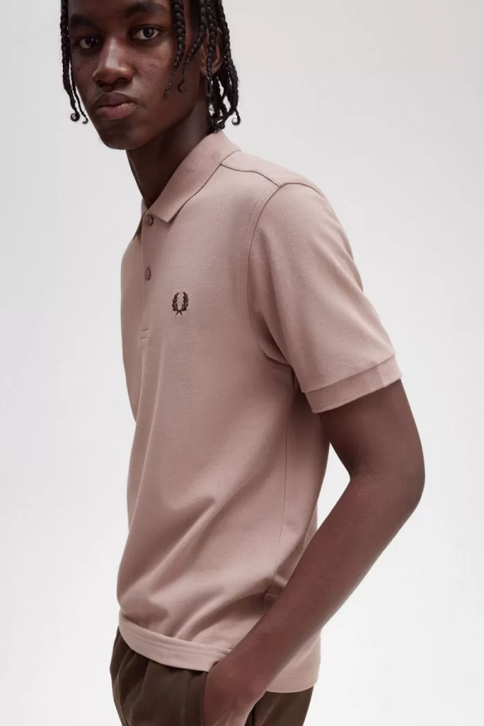 Fred Perry M6000 Men’s Shirt Dark Pink Burnt Tobacco | WFKYD8431