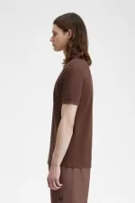 Fred Perry M6000 Men’s Shirt Dark Red Warm Grey | QCBYK6037