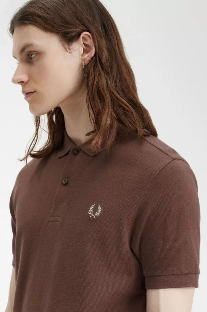 Fred Perry M6000 Men’s Shirt Dark Red Warm Grey | QCBYK6037