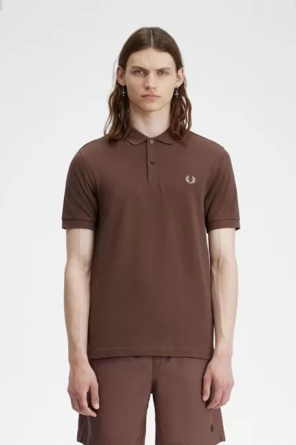 Fred Perry M6000 Men’s Shirt Dark Red Warm Grey | QCBYK6037