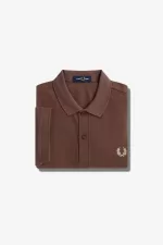 Fred Perry M6000 Men’s Shirt Dark Red Warm Grey | QCBYK6037