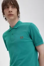 Fred Perry M6000 Men’s Shirt Deep Mint Whisky Brown | LIKFX8514