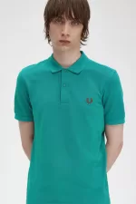 Fred Perry M6000 Men’s Shirt Deep Mint Whisky Brown | LIKFX8514