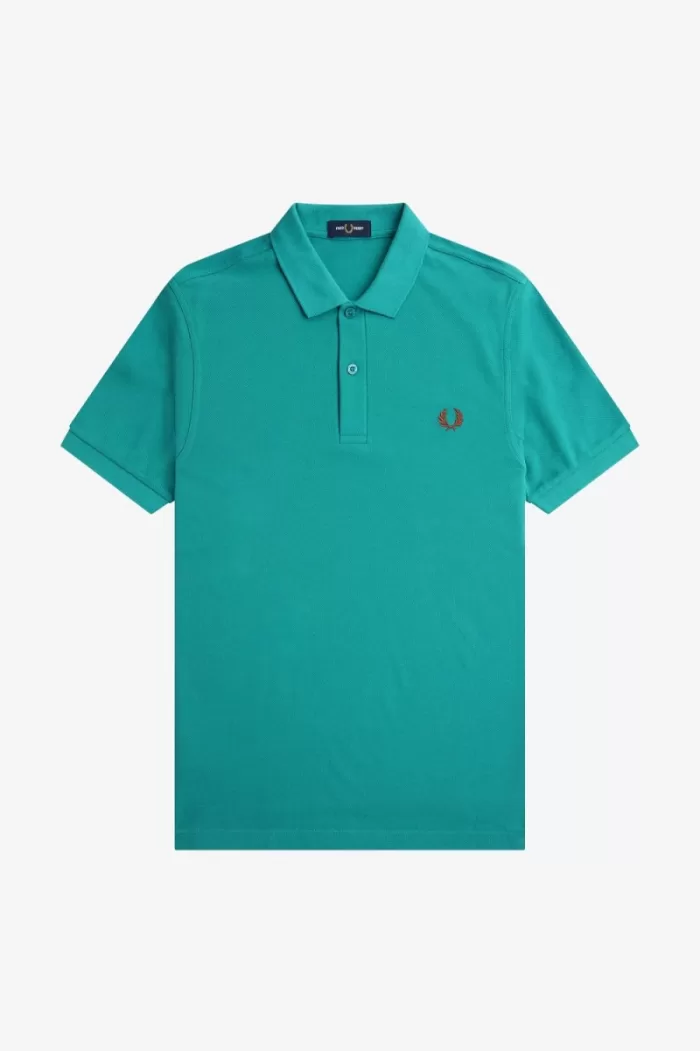 Fred Perry M6000 Men’s Shirt Deep Mint Whisky Brown | LIKFX8514