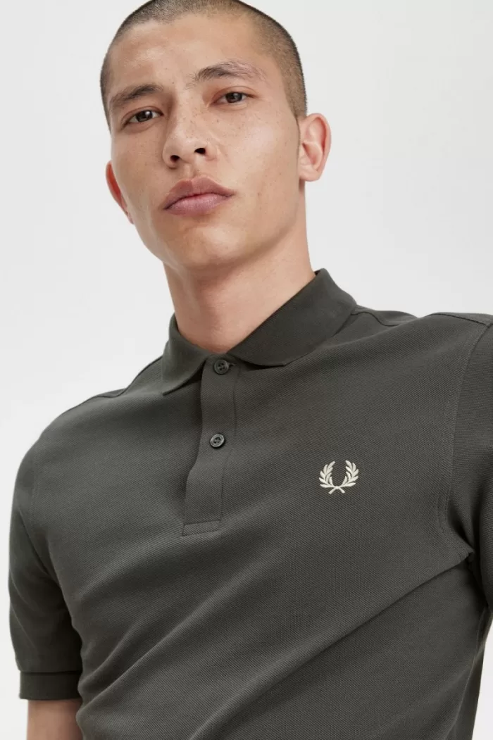 Fred Perry M6000 Men’s Shirt Field Green Oatmeal | GTROQ0581