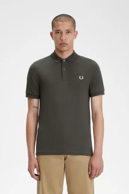 Fred Perry M6000 Men’s Shirt Field Green Oatmeal | GTROQ0581