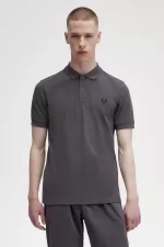 Fred Perry M6000 Men’s Shirt Gunmetal Black | OVXCM2831